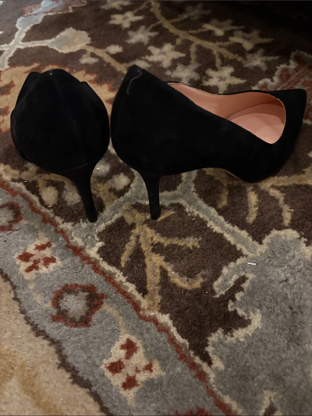 J. Crew Black Suede Pointed-Toe Stiletto Pumps